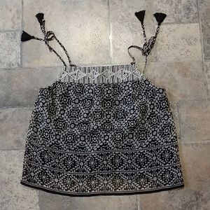 American Eagle tassel cropped tank top size medium